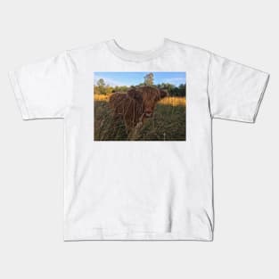 Scottish Highland Cattle Calf 2067 Kids T-Shirt